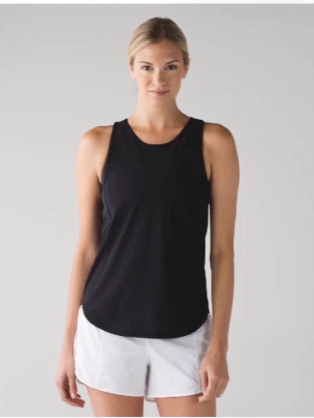 697 Lululemon Sculpt Tank II Black Mesh Racerback Athletic Workout Tank Top 8